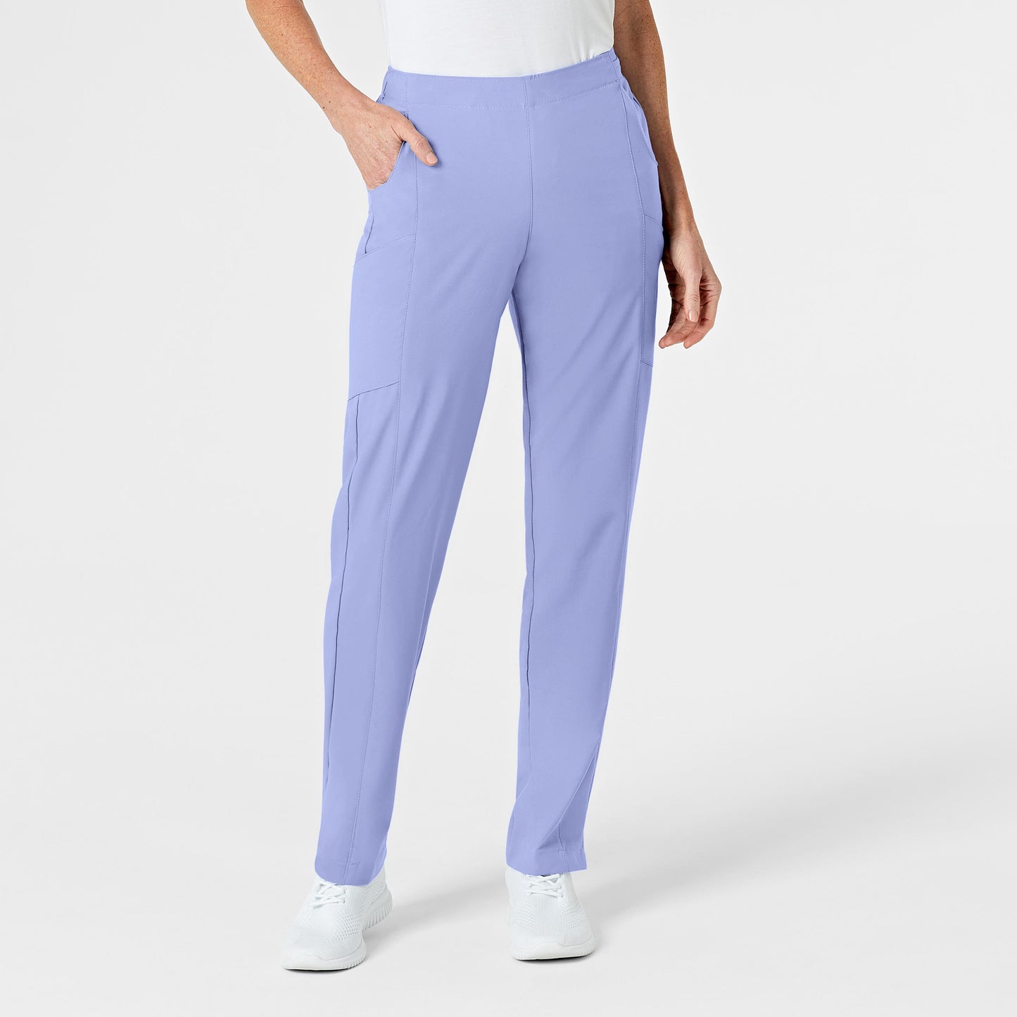 W123 Women's Flat Front Cargo Scrub Pant