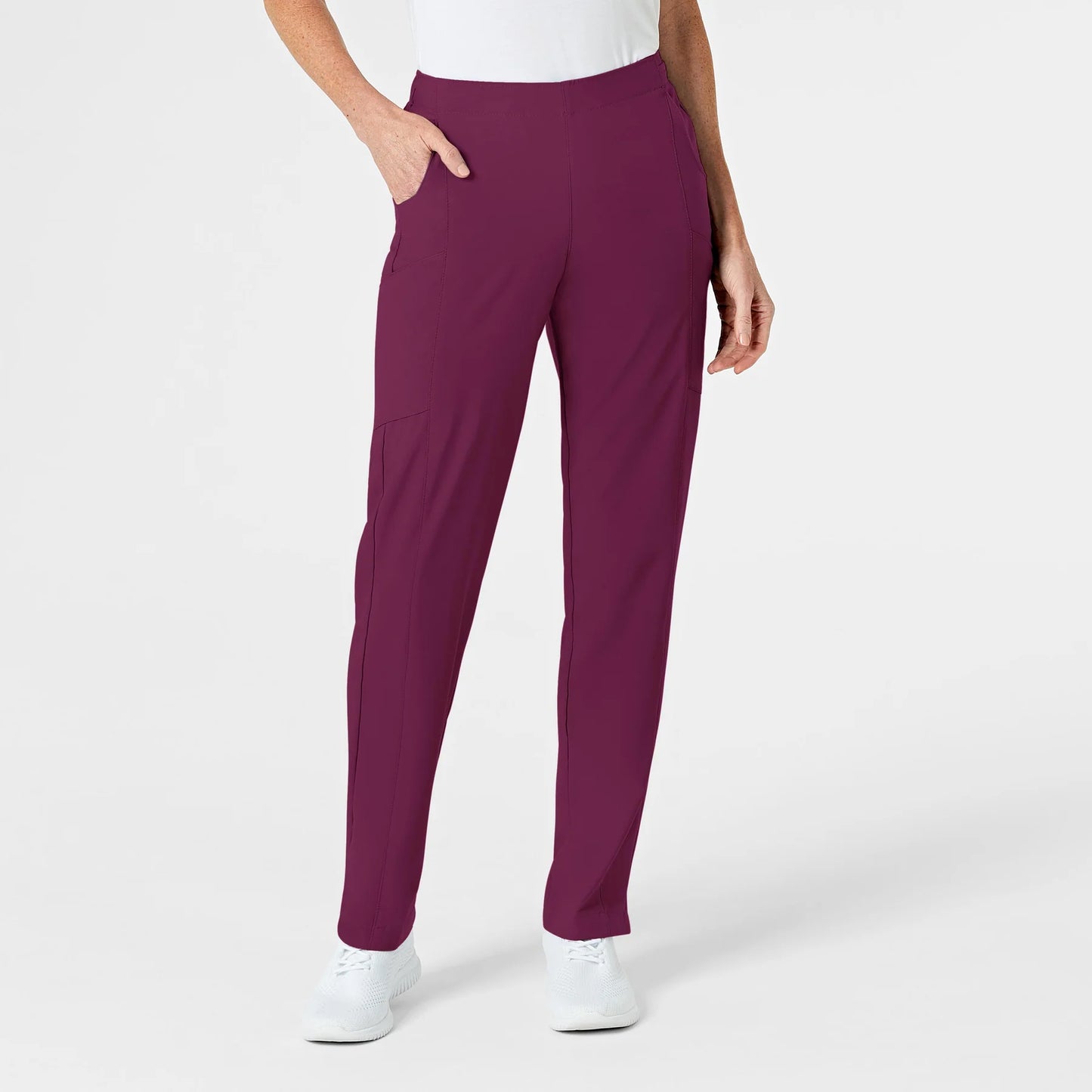 W123 Women's Flat Front Cargo Scrub Pant